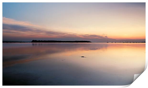 Tranquil Sunset over Brownsea Island Print by paul cobb