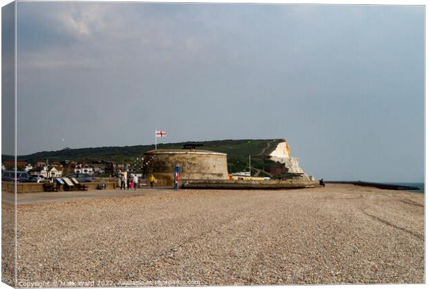 Seaford Beach in East Sussex. Canvas Print by Mark Ward