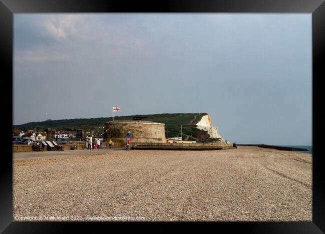 Seaford Beach in East Sussex. Framed Print by Mark Ward