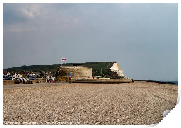 Seaford Beach in East Sussex. Print by Mark Ward