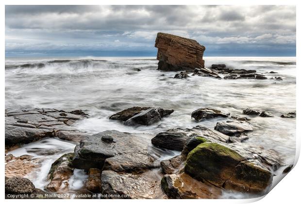 Charlies Garden, Collywell Bay Print by Jim Monk