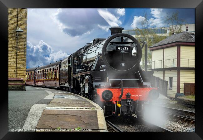Full head of steam. Framed Print by Chris North