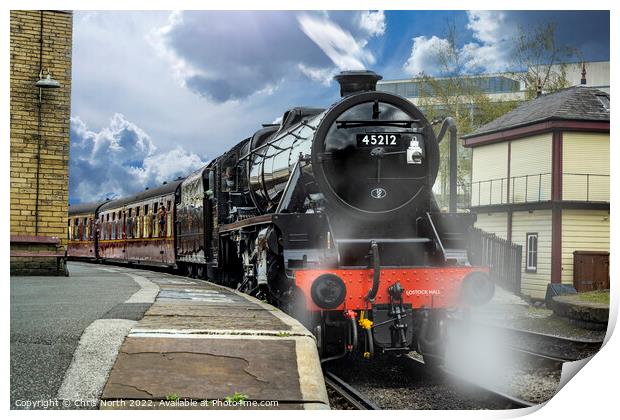 Full head of steam. Print by Chris North