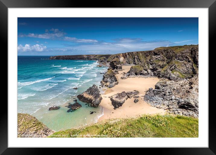 Bedruthan Steps, Cornwall. Framed Mounted Print by Gordon Scammell