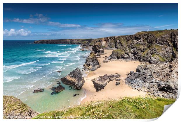 Bedruthan Steps, Cornwall. Print by Gordon Scammell