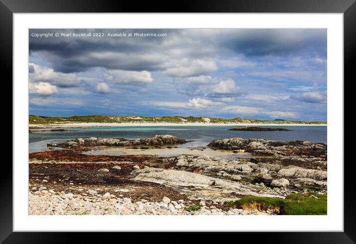 Rocky Coast and Beach North Uist Scotland Framed Mounted Print by Pearl Bucknall