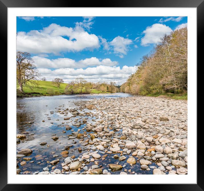 The River Tees Upstream from Silver Bridge, Barnard Castle Framed Mounted Print by Richard Laidler