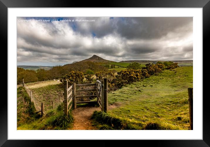 The gate to Roseberry Topping Framed Mounted Print by keith sayer