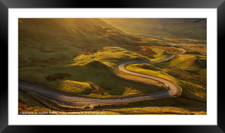 Golden Pathway to Edale Framed Mounted Print by Steven Nokes