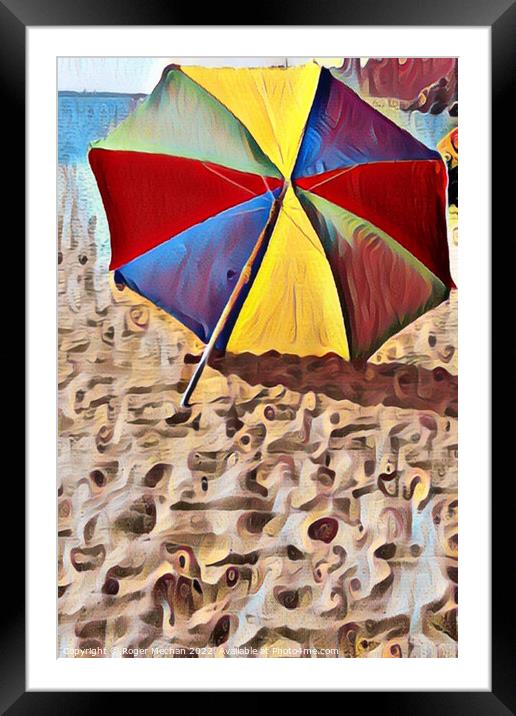 Resilient Umbrella Framed Mounted Print by Roger Mechan