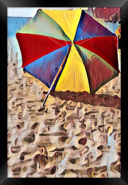 Resilient Umbrella Framed Print by Roger Mechan