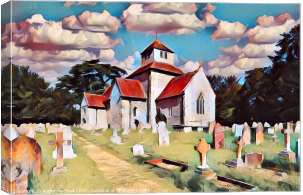 Ancient Charm of Breamore Church Canvas Print by Roger Mechan