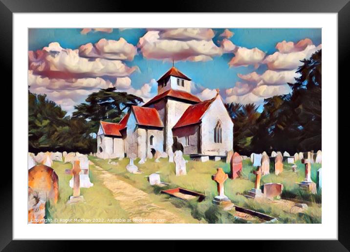 Ancient Charm of Breamore Church Framed Mounted Print by Roger Mechan
