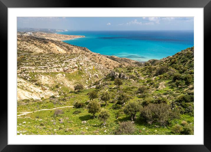 Cape Aspro Cyprus Framed Mounted Print by peter schickert