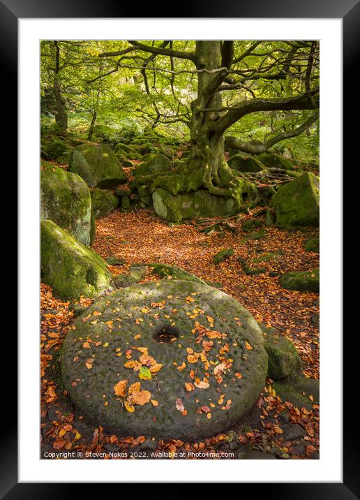 Ancient Relics of Padley Gorge Framed Mounted Print by Steven Nokes