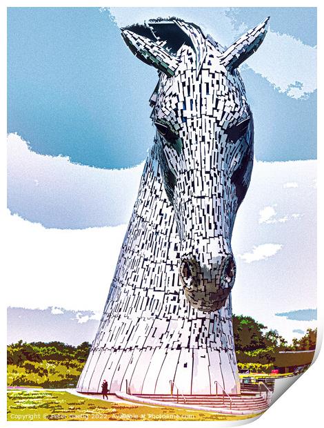 The Kelpies - Falkirk - Scotland Print by Peter Gaeng