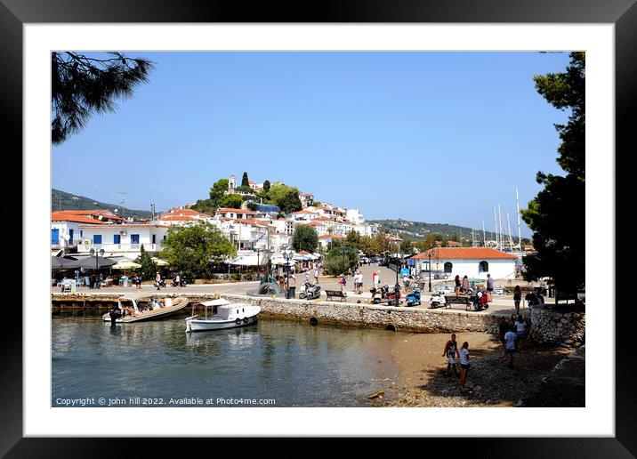 Skiathos town, Greece. Framed Mounted Print by john hill