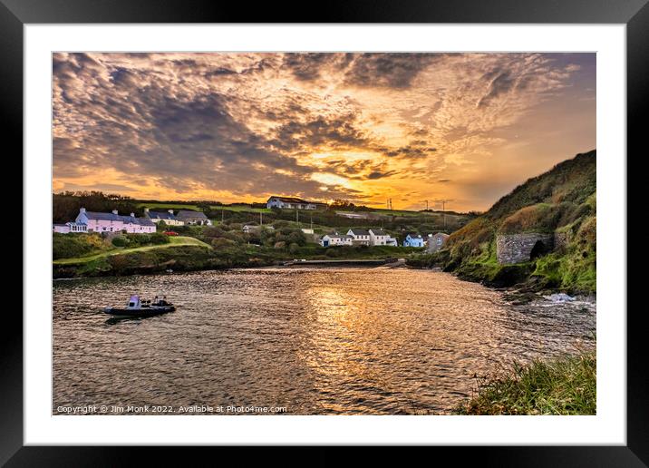 Abercastle harbour, Pembrokeshire Framed Mounted Print by Jim Monk