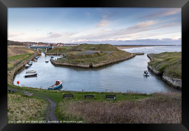 Seaton Sluice Harbour Framed Print by Jim Monk