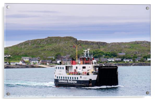 Caledonian MacBrayne Ferry from Iona to Mull Acrylic by Pearl Bucknall