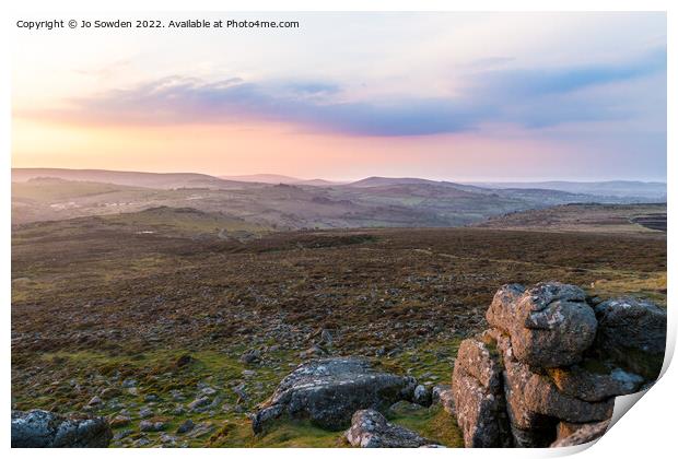 View from Haytor Print by Jo Sowden