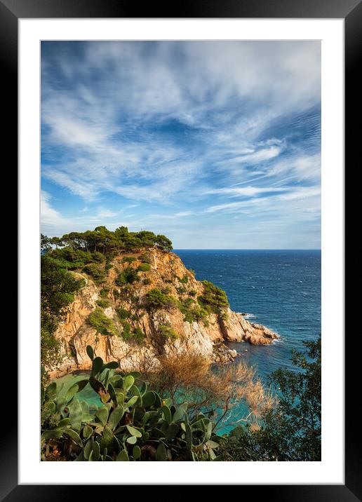 Costa Brava Coastline In Tossa De Mar In Spain Framed Mounted Print by Artur Bogacki