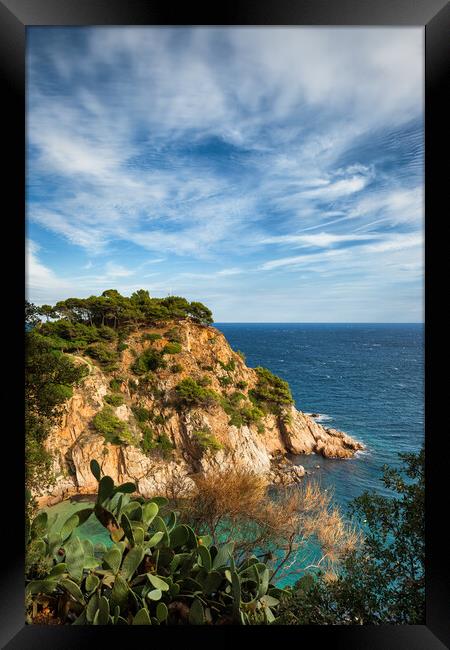 Costa Brava Coastline In Tossa De Mar In Spain Framed Print by Artur Bogacki
