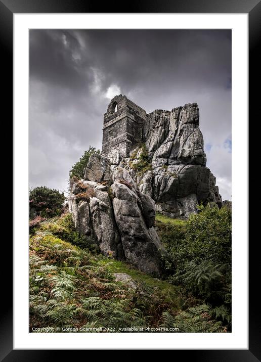 The ruins of the mysterious 15th century Roche Roc Framed Mounted Print by Gordon Scammell