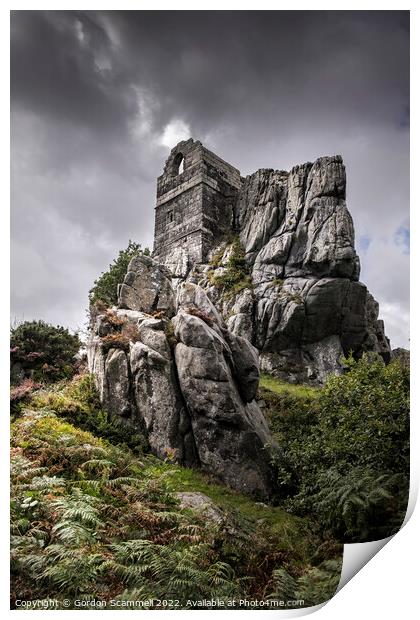 The ruins of the mysterious 15th century Roche Roc Print by Gordon Scammell