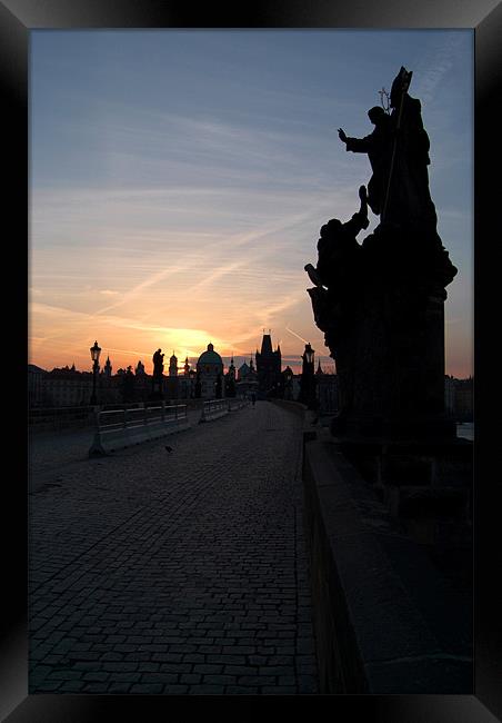 Charles Bridge at Sunrise, Prague Framed Print by Serena Bowles