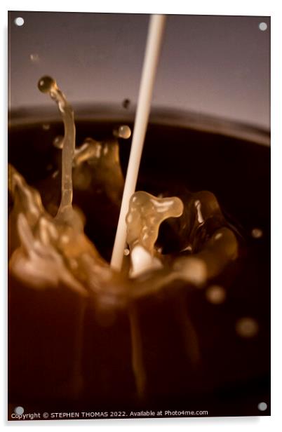 Milk-Coffee Chaos  Acrylic by STEPHEN THOMAS