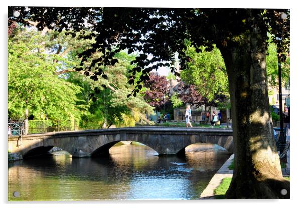Bourton on the Water Cotswolds England UK Acrylic by Andy Evans Photos