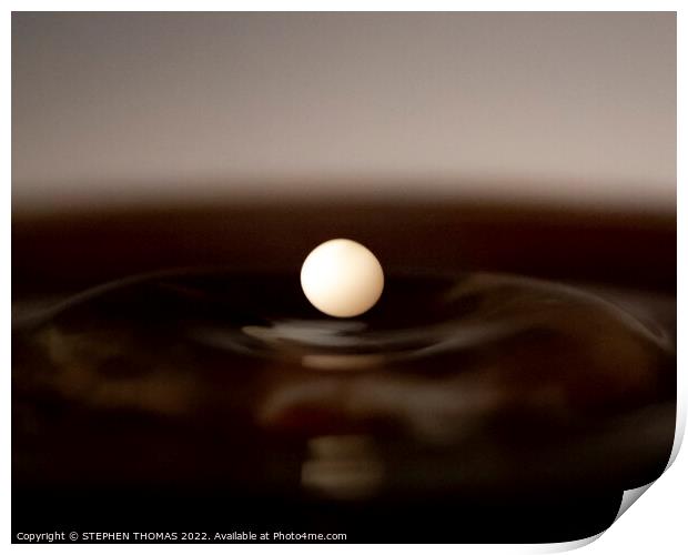 Pearl Over Chocolate Print by STEPHEN THOMAS