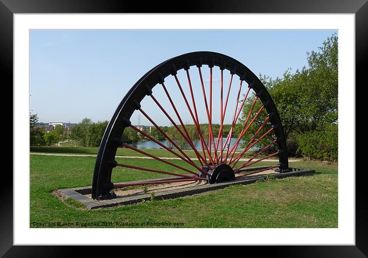 Manvers Winding Wheel Framed Mounted Print by John Biggadike