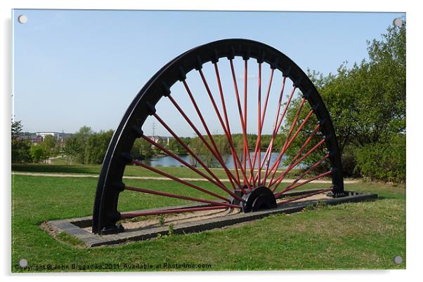 Manvers Winding Wheel Acrylic by John Biggadike