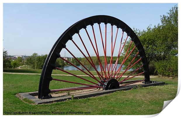 Manvers Winding Wheel Print by John Biggadike