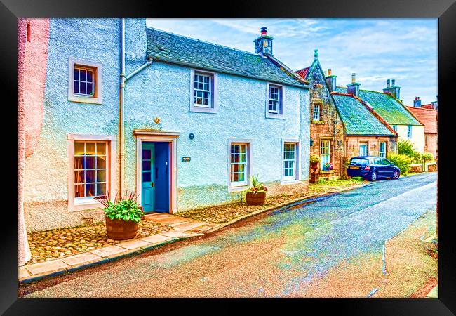 Colourful Culross Framed Print by Valerie Paterson