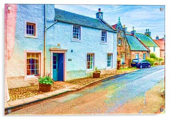 Colourful Culross Acrylic by Valerie Paterson