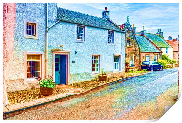 Colourful Culross Print by Valerie Paterson