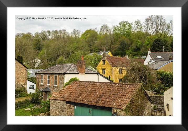 Village of Brockweir by the River Wye Gloucestershire  Framed Mounted Print by Nick Jenkins