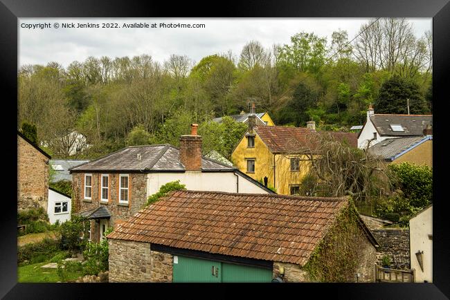 Village of Brockweir by the River Wye Gloucestershire  Framed Print by Nick Jenkins