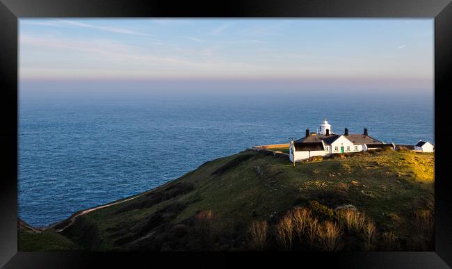 Majestic Views at Anvil Point Lighthouse Framed Print by Daniel Rose