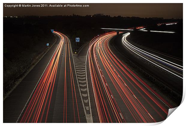 M1 Motorway Madness Print by K7 Photography