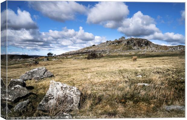The rugged Stowes Hill on the wild Bodmin Moor in  Canvas Print by Gordon Scammell