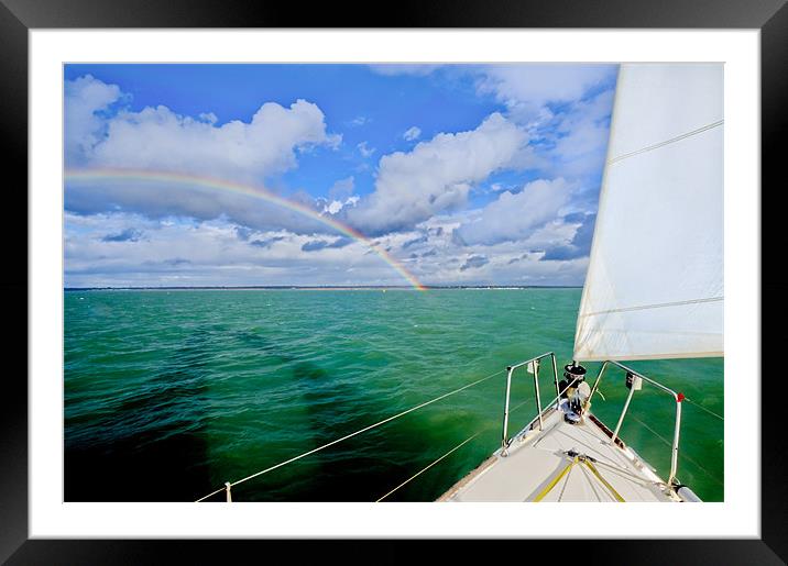 Rainbows off the port bow Framed Mounted Print by Gary Eason