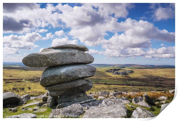 The Cheesewring on Bodmin Moor. Print by Gordon Scammell