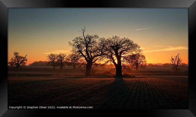 Hertfordshire Sunrise Framed Print by Stephen Oliver