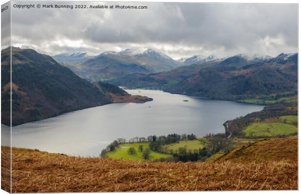 Stunning Ullswater in the Lakedistrict  Canvas Print by Mark Bunning