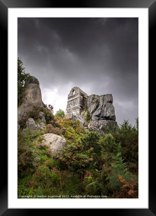 The mysterious atmospheric 15th century Roche Rock Framed Mounted Print by Gordon Scammell