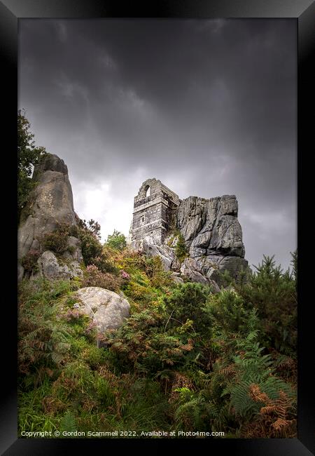 The mysterious atmospheric 15th century Roche Rock Framed Print by Gordon Scammell